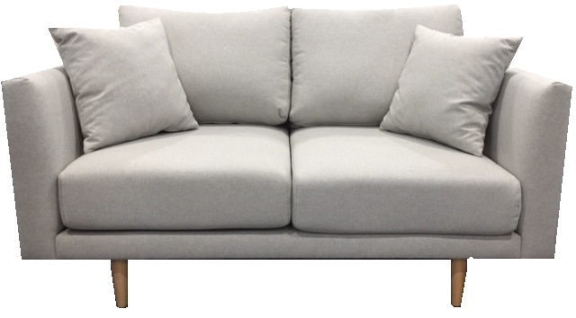 Sofa 2 Seater Jordana Light Grey W1500 x D860 x H680mm
