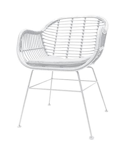 Outdoor Chair Avalon White W580 x D580 x H820mm
