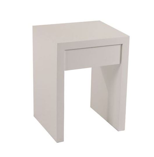 Bedside Table Verve White W500 x D400 x H600mm