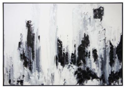 Art Canvas Print Black Abstract Black Frame 1000 x 1400mm