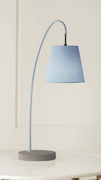 Lamp Boozer Concrete & Satin With Shade H550mm