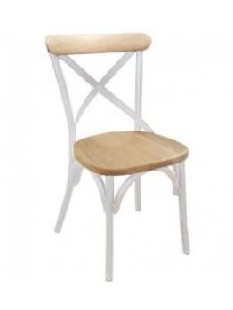 Dining Chair Cross Back White