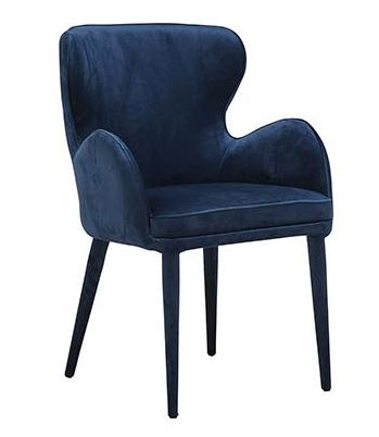 Chair Daphne Navy Velvet W610 x D645 x H850mm