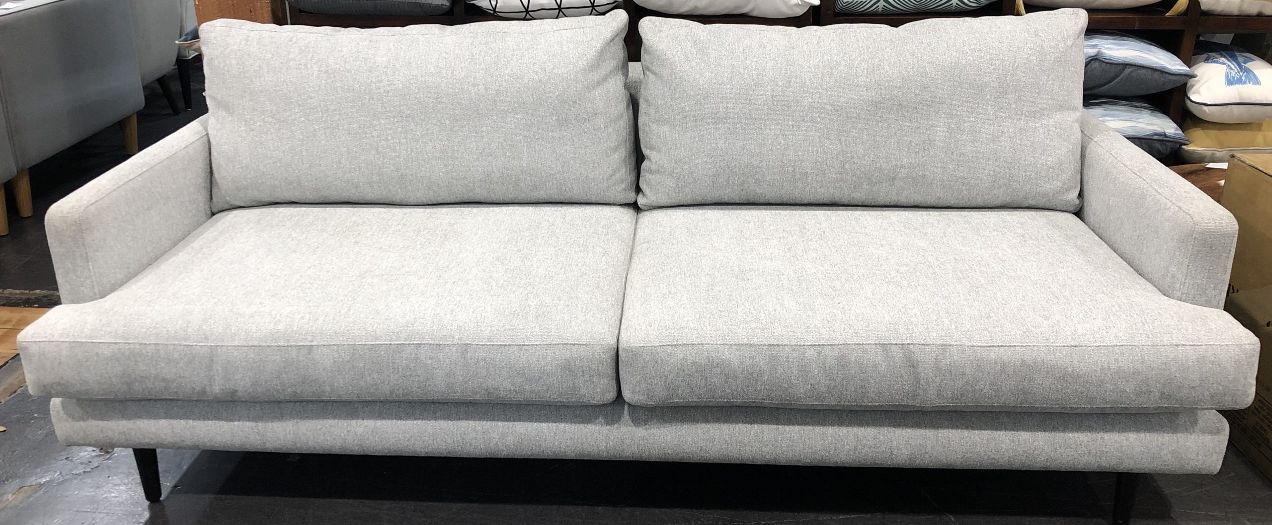 Sofa 3 Seater Oscar In Frontier Silver W2100 x D1000 x H700mm