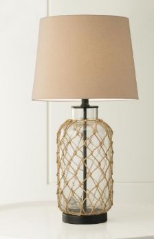 Lamp Margo Glass & Rope