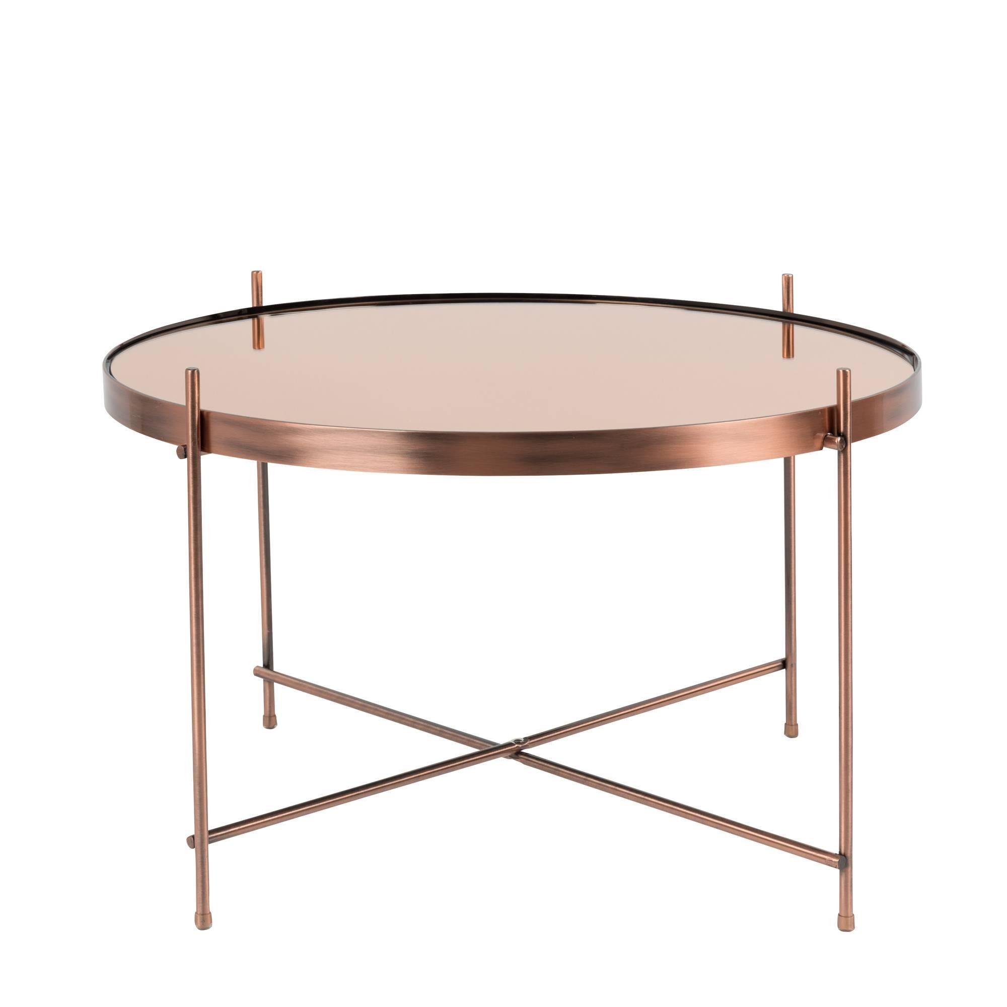 Coffee Table Prague Round Brushed Copper  D800 x H450mm