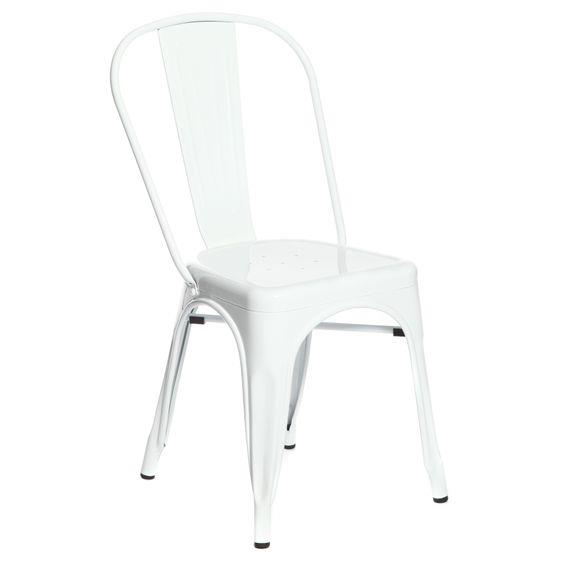 Dining Chair Tolix White W450 x D450 x H770mm