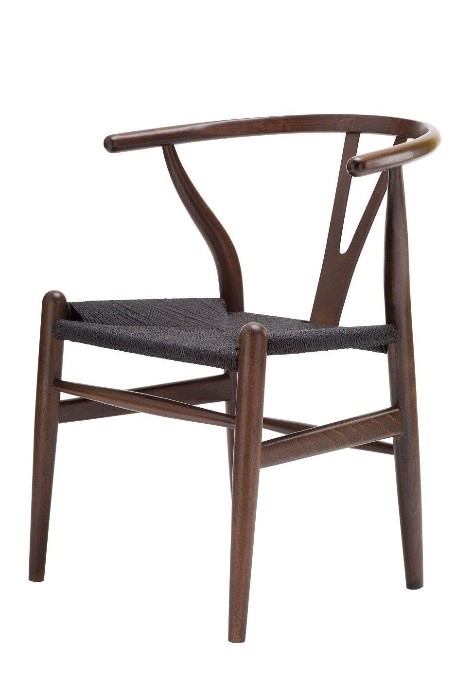 Dining Chair Wishbone Dark Walnut W550 x D510 x H750mm