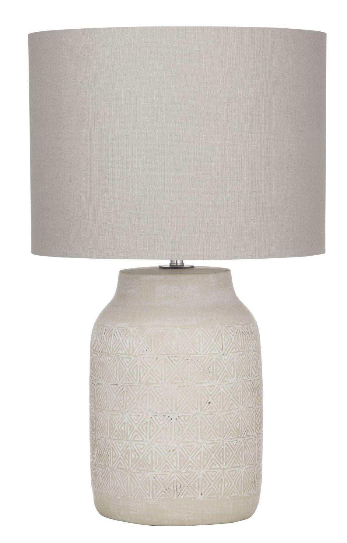 Table Lamp Oden Whitewash/Grey D410 x H665mm