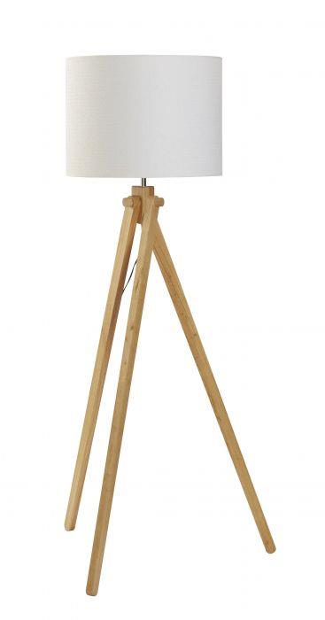 Floor Lamp Helsinki Tripod White/Oak H1630mm