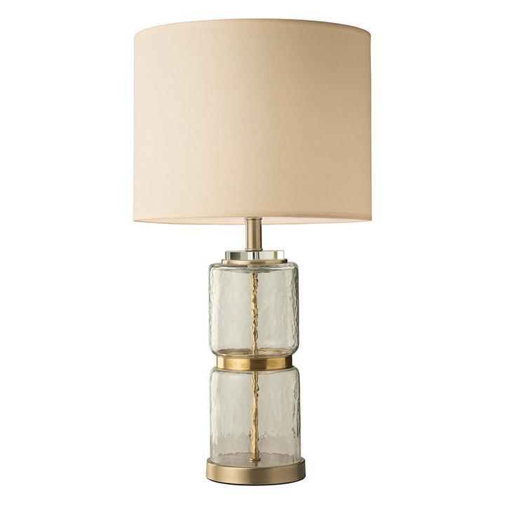 Lamp Farah Antique Brass & Glass H670mm