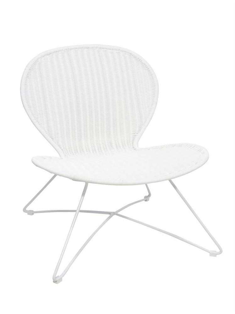 Outdoor Chair Aata White Rattan W740 x D710 x H800mm