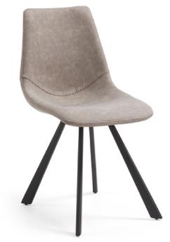 Dining chairs Andi Metal Taupe W460 x D600 x H830mm