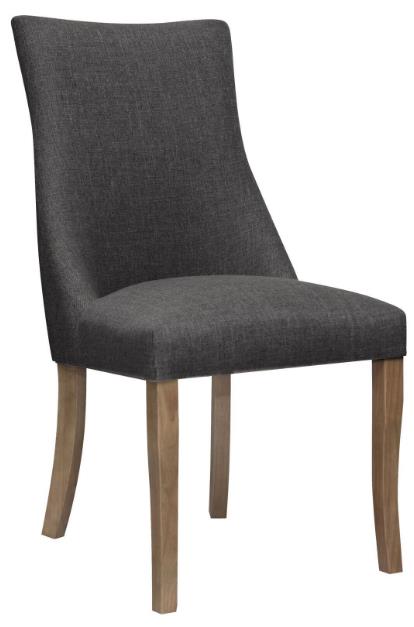 Dining Chair Hudson Fabric Stone With Natural Legs W480 x D550 x H1050mm
