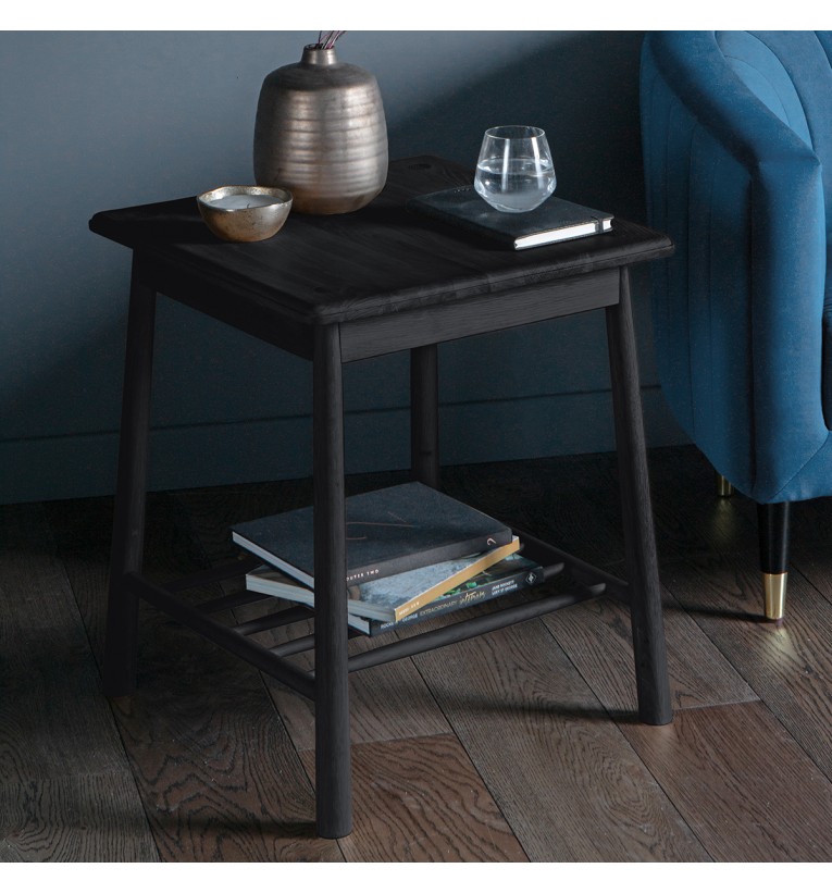 Side Table Wycombe Black W500  x D500 x H600mm