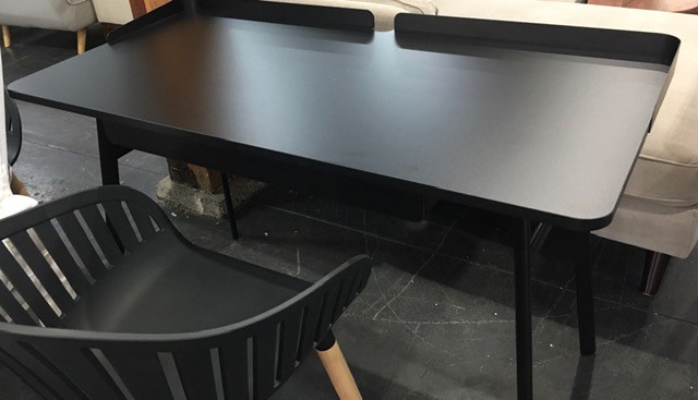 Desk Devon Black With Metal Frame W1200 x D600 x H720mm