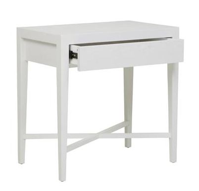 Bedside Table Ascot Large Open White W650 x D400 X H650mm