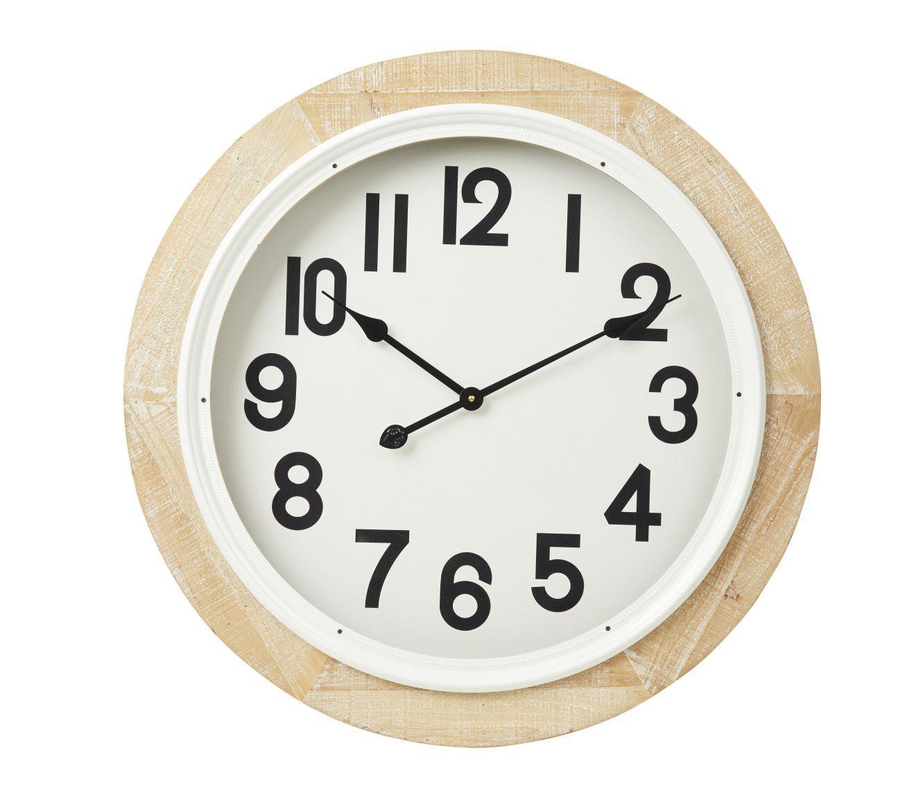 Clock Portsea Natural 680mm