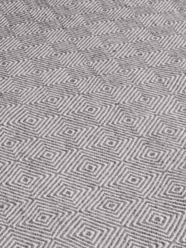 Floor Rug Braid Diamond Nat/Grey W1600 x H2300mm