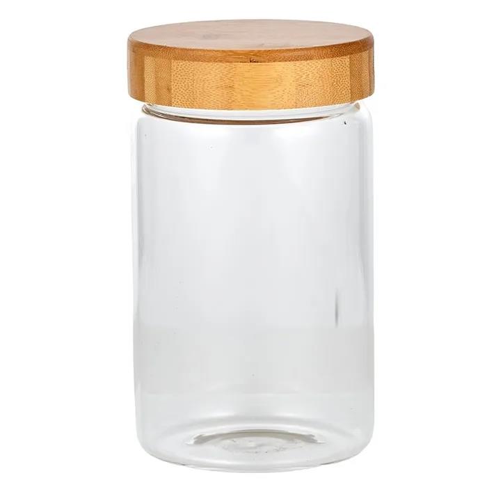 Accessory Bayou Glass/Bamboo Canister 110 x 175mm