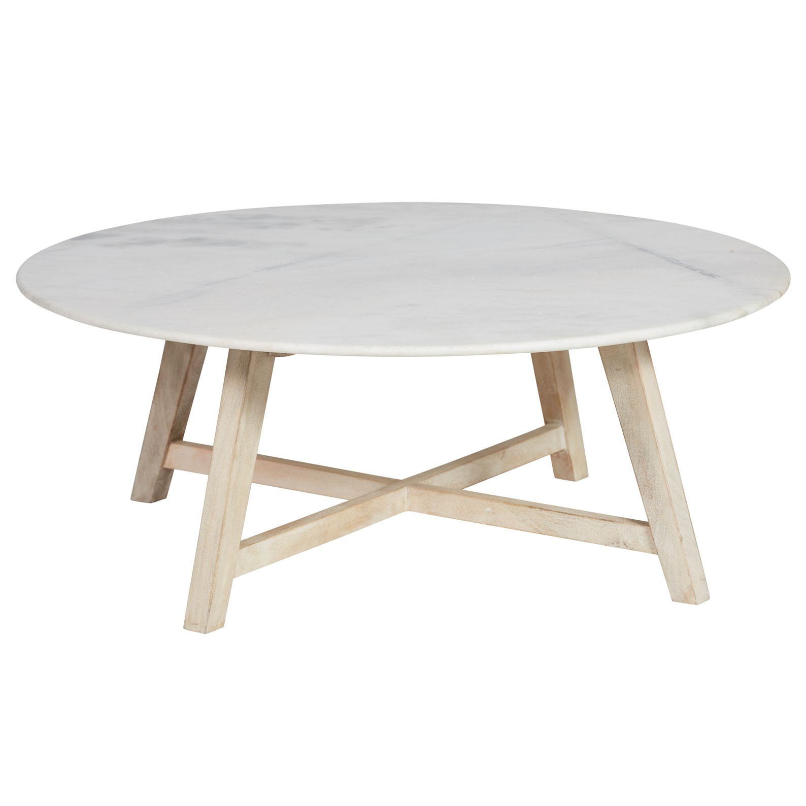 Coffee Table Irving Marble + Whitewash D1100 x H420mm