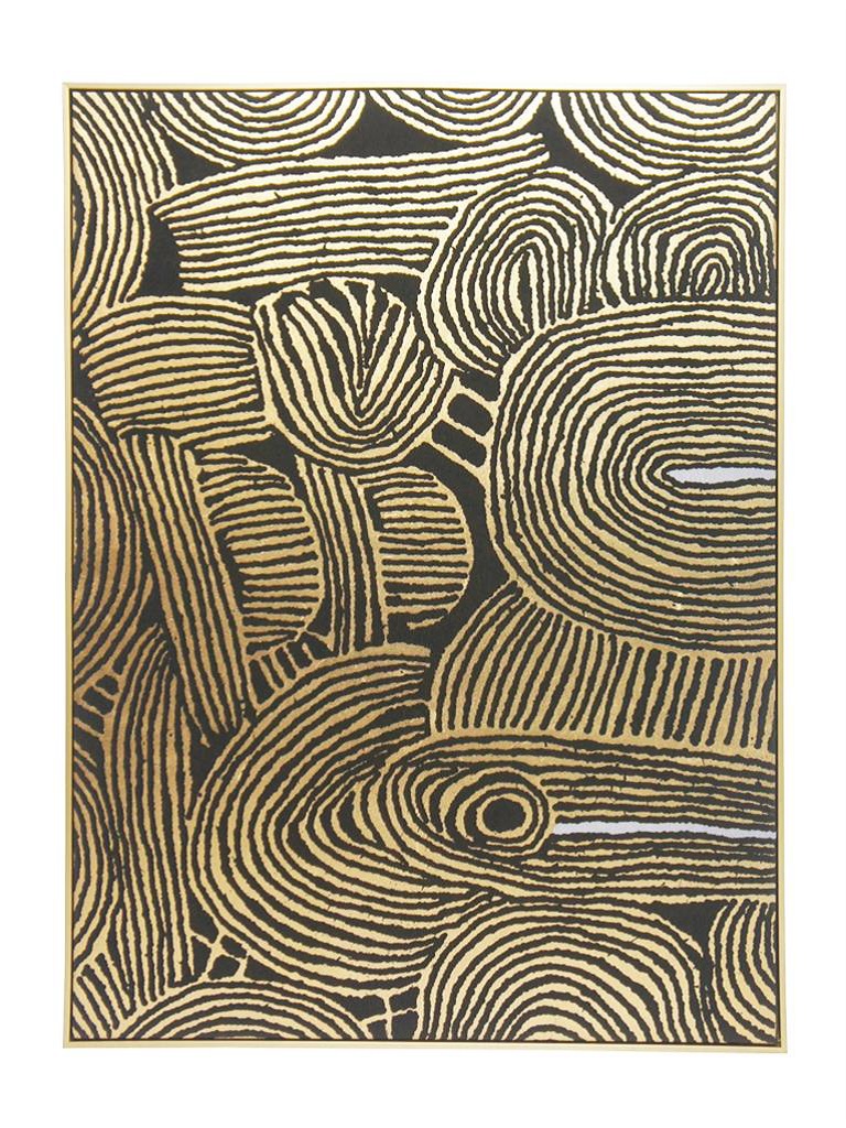 Art Kamunda Canvas with Foil Gold Frame W1000x1400mm