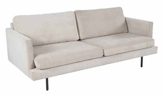 Sofa 3 Seater Trinity Nougat Fabric Metal Legs W2200 x D890 x H720mm