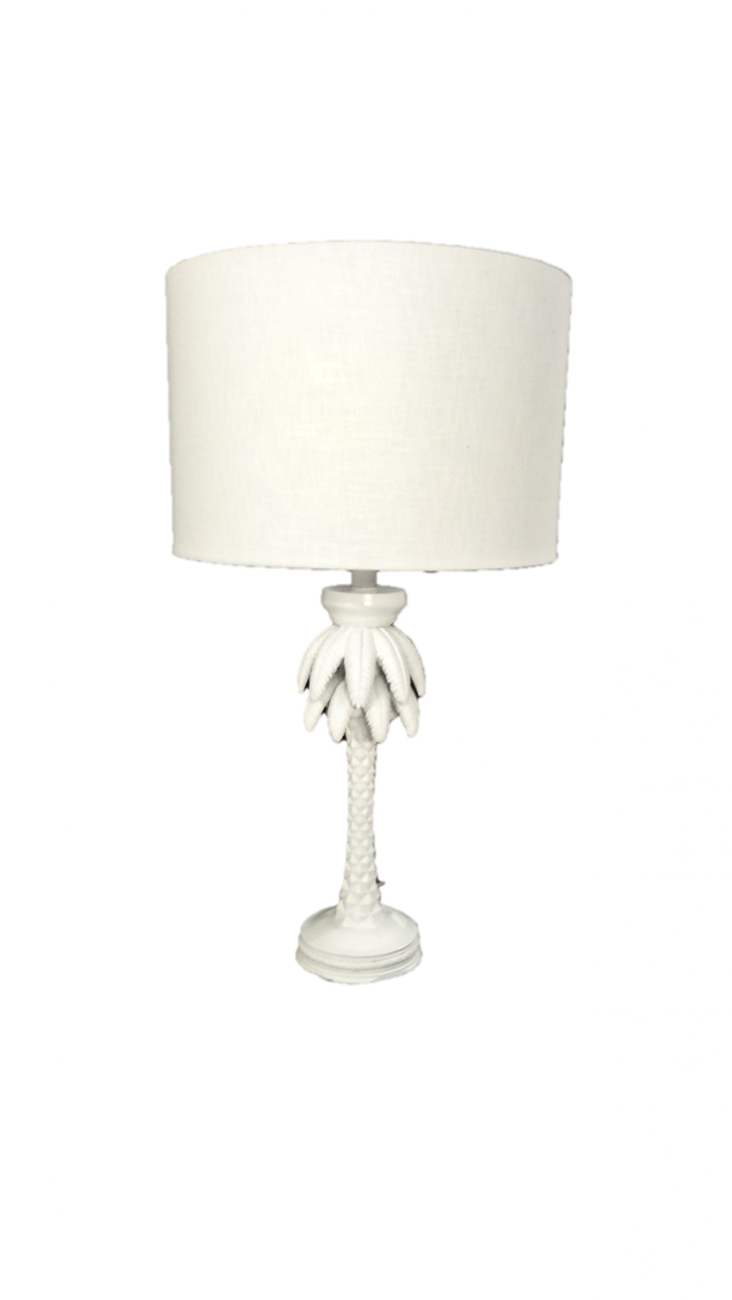 Table Lamp Palm Frond White