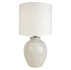 Table Lamp Braid Ceramic White/White 300x600mm