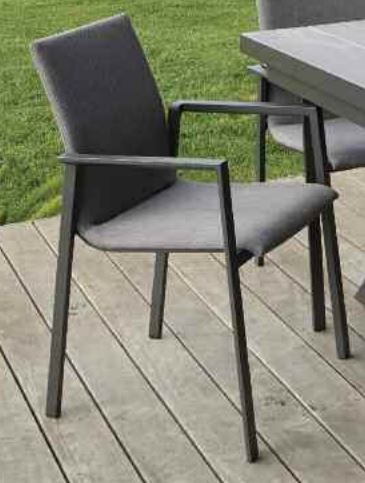 Outdoor Dining Chair Memphis Charcoal W550 x H860