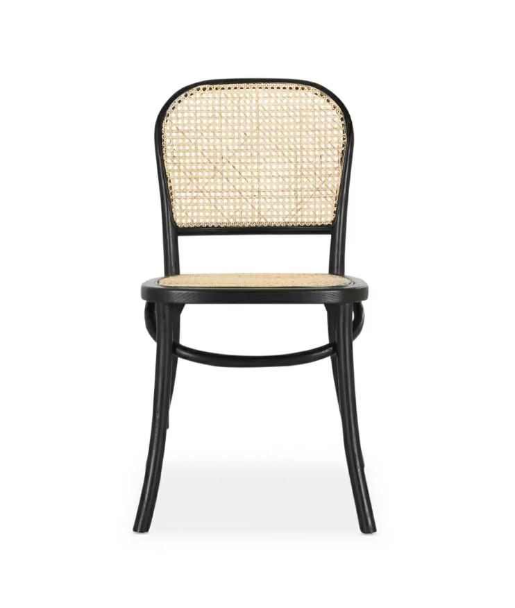 Dining Chair Hoff Black Cane W440 x D460 x H870