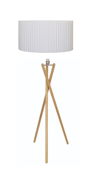 Floor Lamp Fairbank Natural with Shade H1200mm