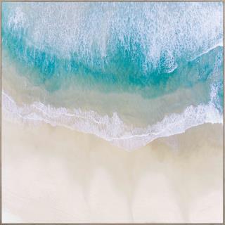 Artwork Framed Canvas Coastline 1000 x 1000mm