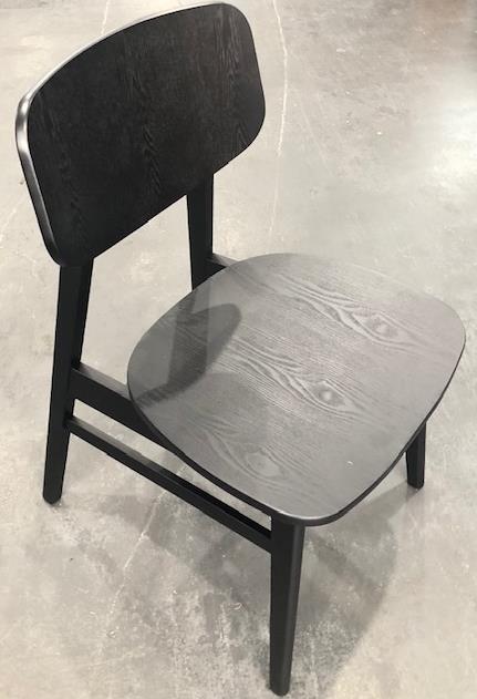 Dining Chair Zurich Black W465 x D500 x H835mm