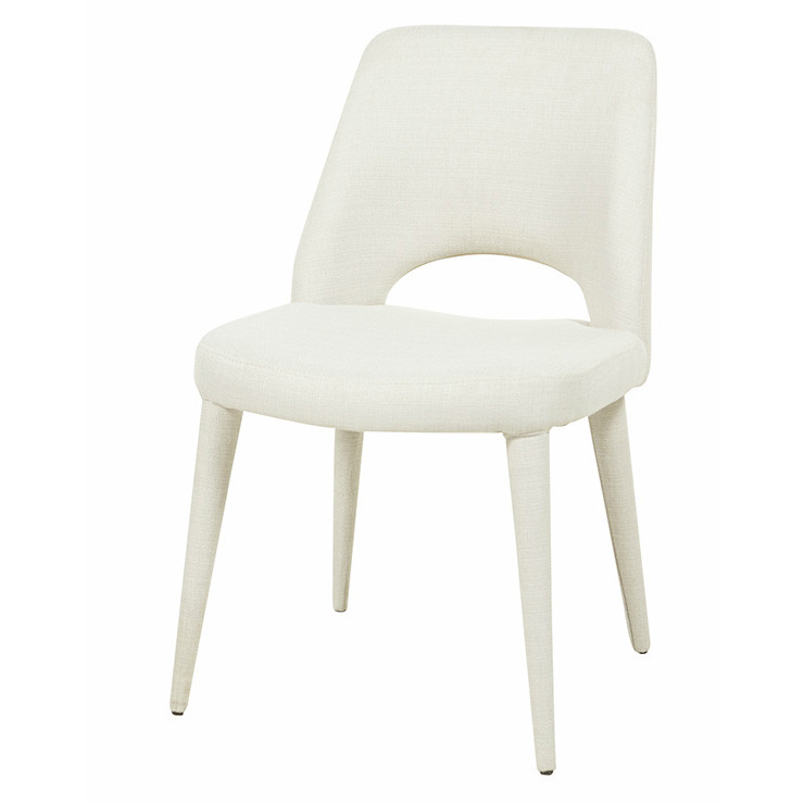Dining Chair Oscar Fabric Natural 510W x 645D x 820H