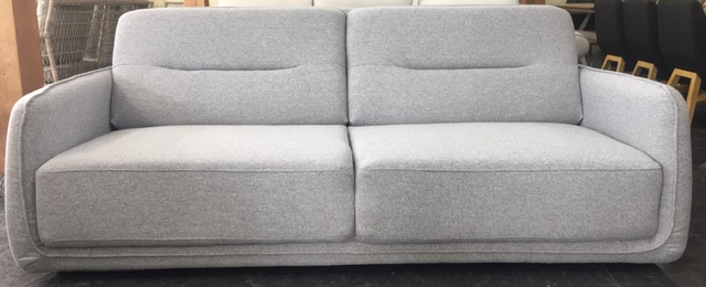 Sofa 3 Seater Rossi In Soft Grey W2120 x D870 x H820mm