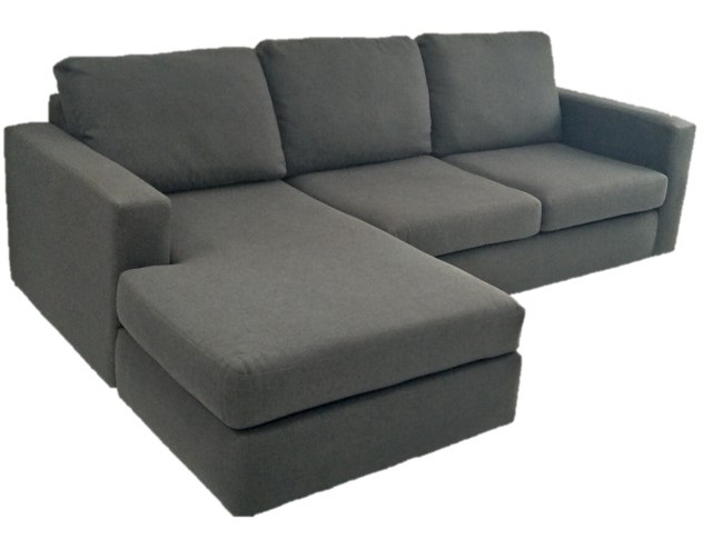 Sofa 2 Seater + Chaise Noosa LHF Cube Onyx W2430 x D950 x H880mm Chaise D1600mm
