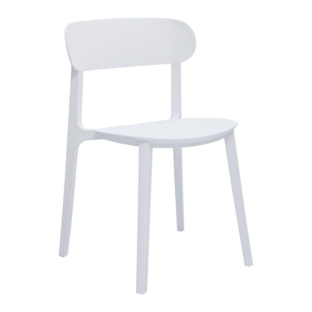 Outdoor Dining Chair Spugen White W580 x D520 xH770