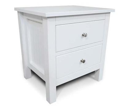 Bedside Cabinet Lilydale White 520W x 410D x 530H