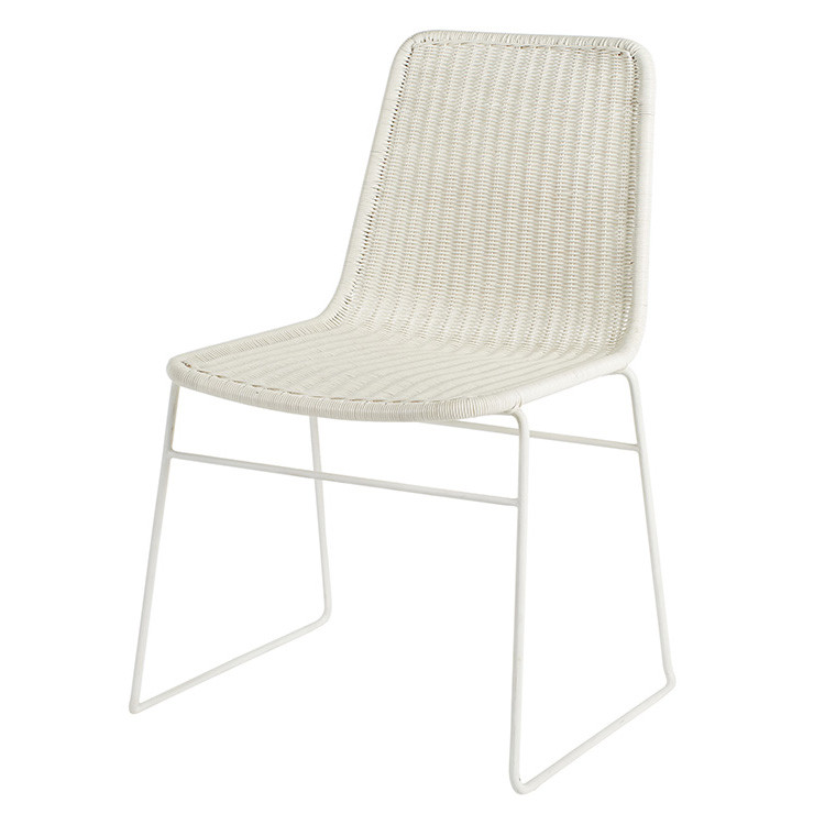Dining Chair Olivia Open Weave White 555W x 590D x 840H