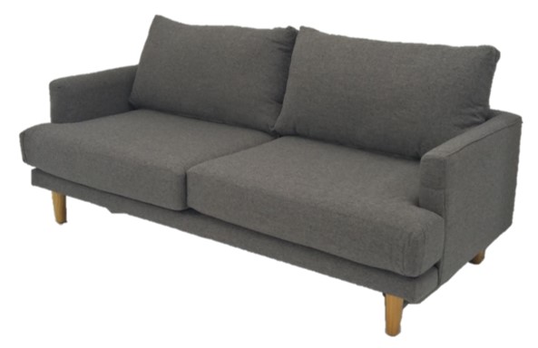 Sofa 3 Seater Lima Matrix Charcoal W1960 x D900 x H850mm