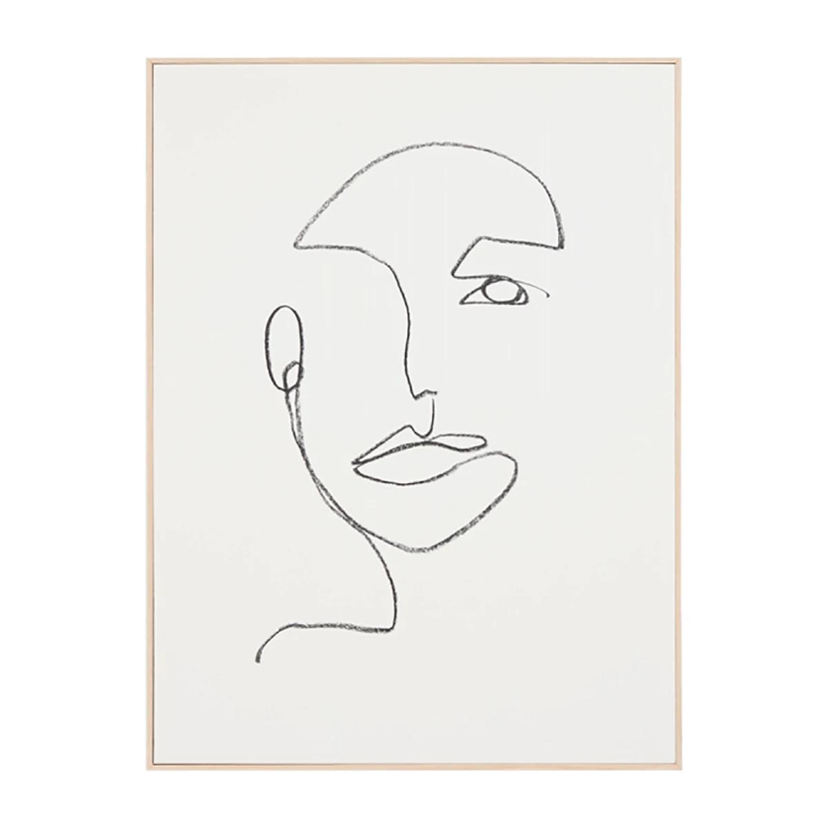 Art Canvas Linear Portrait 2 Framed 600 x 800mm