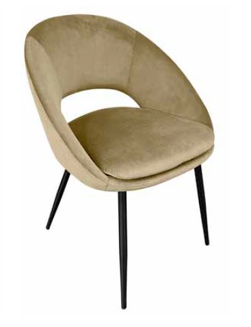 Dining Chair Caleb Bronze Velvet W600 x D540 x H800mm