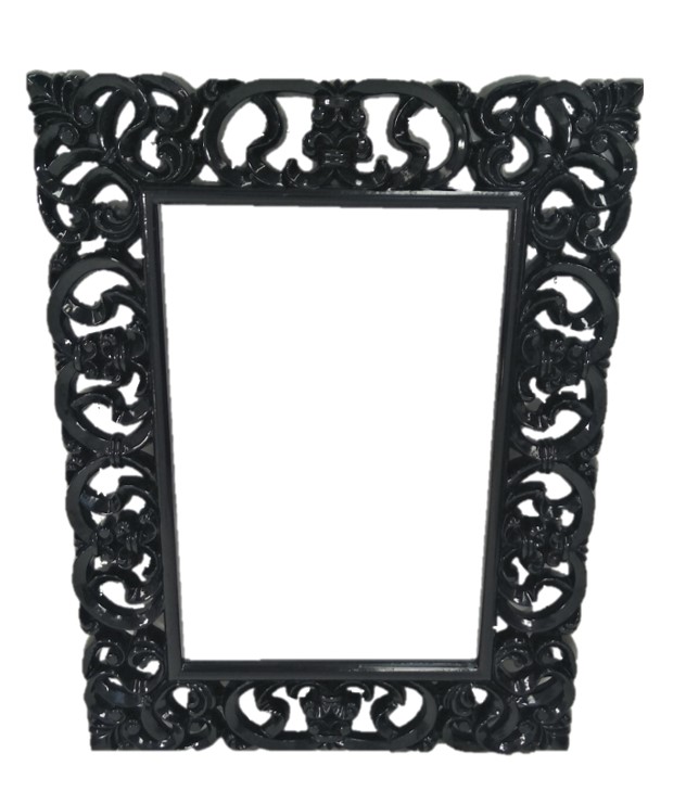 Mirror Lace Black W1000 x D50 x H1300mm