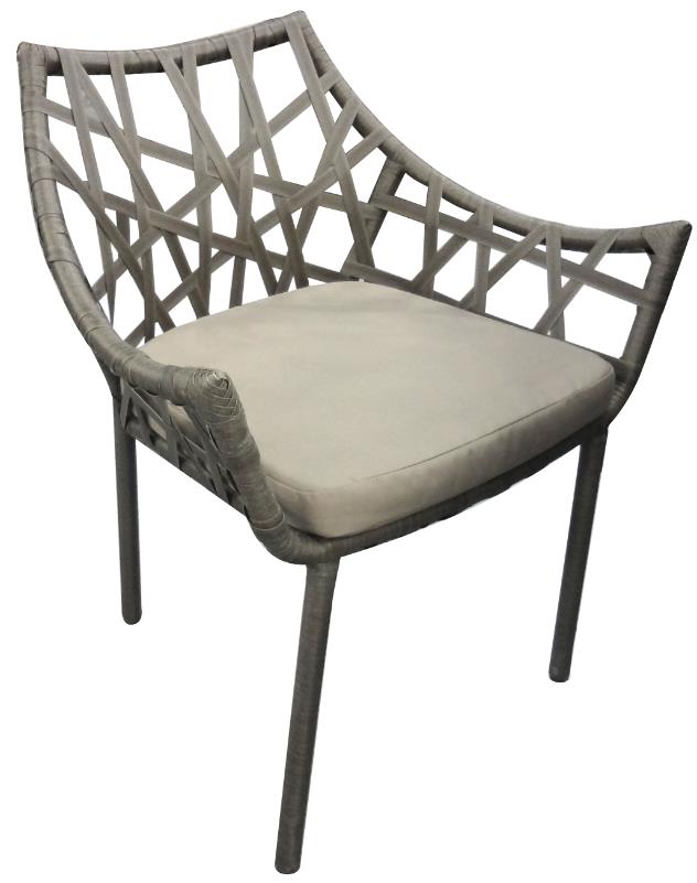 Outdoor Chair Milano Pearl Wicker Taupe Cushion