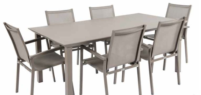 Outdoor Dining Table Harley Taupe W1900 x D1000 x H760mm