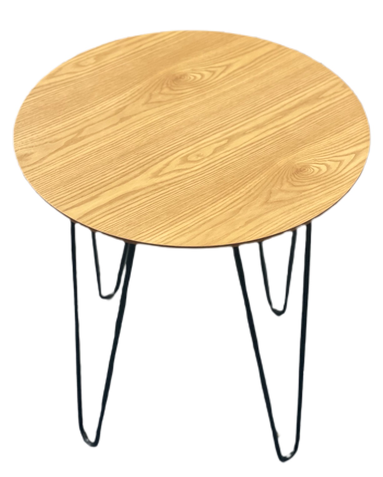DMD Lilly Round Natural Ash With Black Legs W460 x D460 x 510mm
