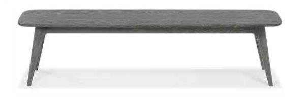 Bench Miami Dark Grey W1800 x D400 x H450mm