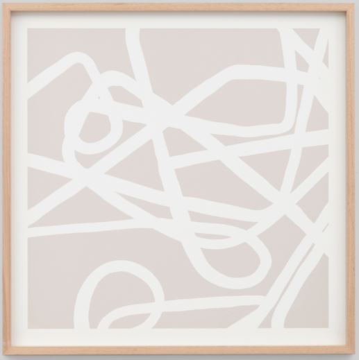 Art Framed Print Sigrid White 1 820 x 820mm