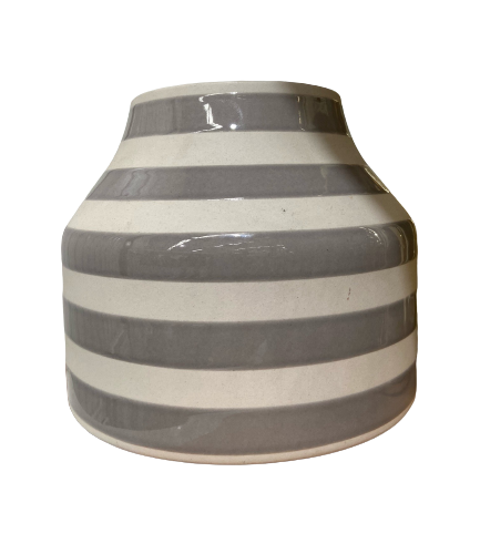 Strava Vase Grey/White Stripe